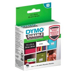 Sterke etiketten 25 x 54 mm Dymo 1976411 wit - rol van 160