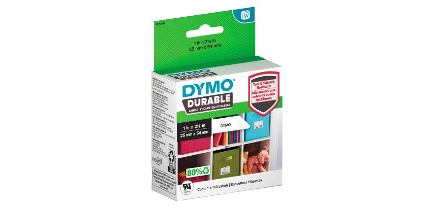 Starke Etiketten 25 x 54 mm Dymo 1976411 weiß - Rolle von 160