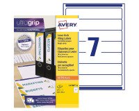 Paket von 175 weißen Etiketten 192x38 mm Avery L4760 für Ordner