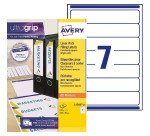 Etiquettes universelles classeurs à levier 192 x 38 mm Avery L4760 - Pochette de 175