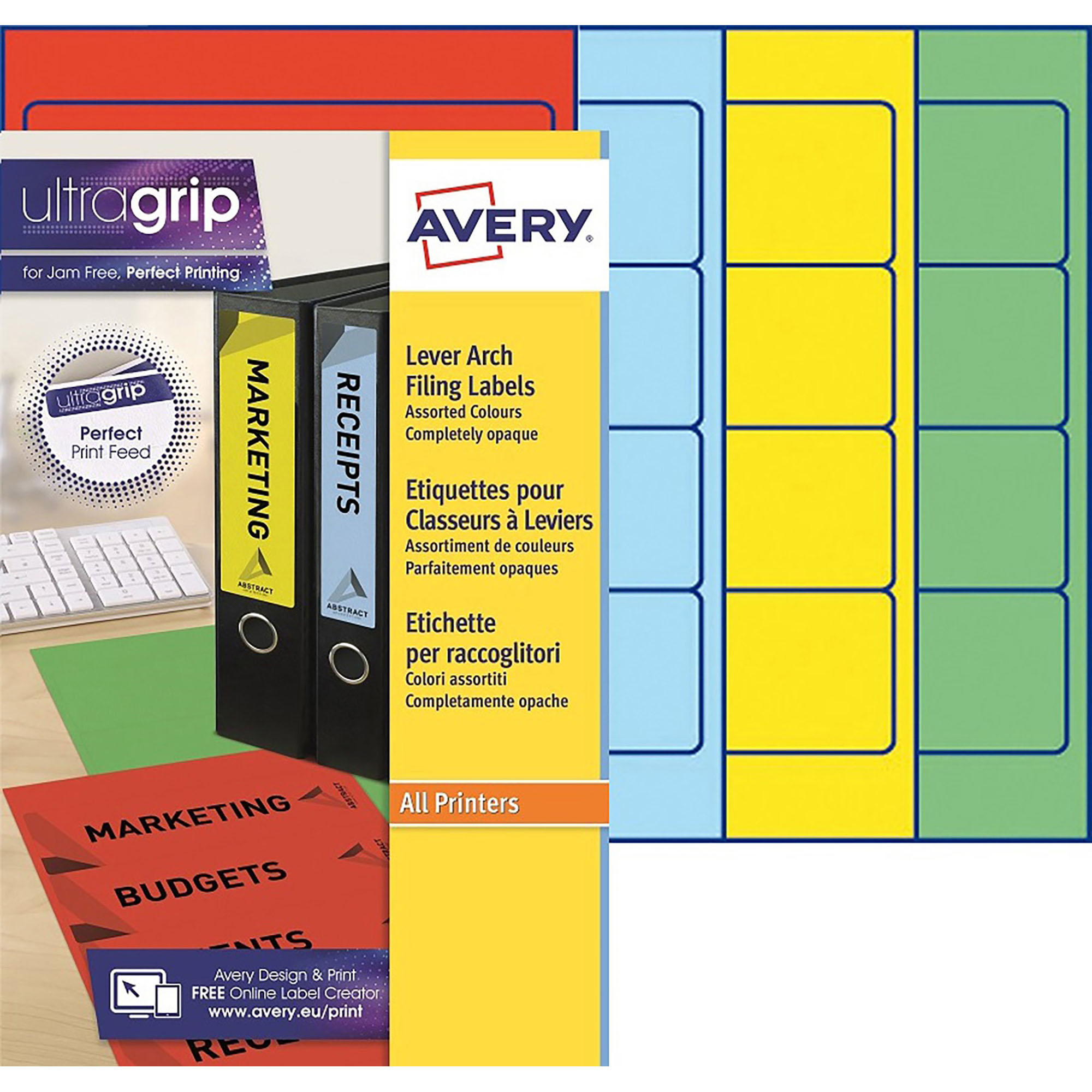 Avery - Étiquettes à codage couleur, amovibles, couleurs variées 06720, 1/4  po rond 