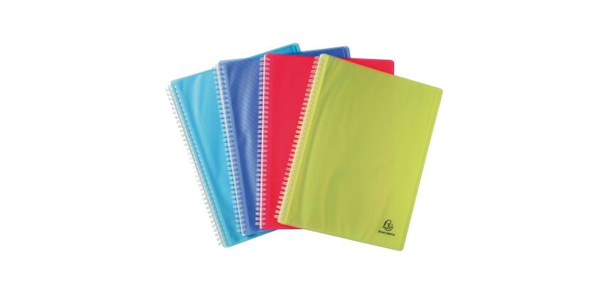 Protège-documents Exacompta Linicolor polypropylène A4 40 pochettes - 80 vues - couleurs assorties