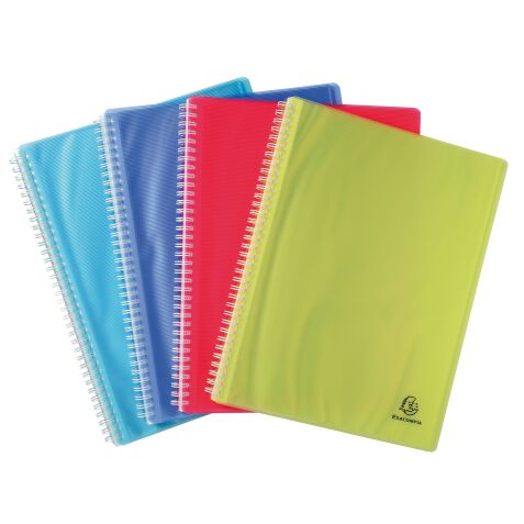 Protège-documents Exacompta Linicolor polypropylène A4 40 pochettes - 80 vues - couleurs assorties