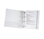Classeur 4 anneaux plastique Exacompta personnalisable A4 dos 4 cm blanc