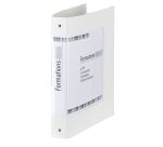 Classeur 4 anneaux plastique Exacompta personnalisable A4 dos 4 cm blanc