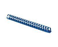 Baguette reliure 21 anneaux 25 mm bleue - Boîte de 50