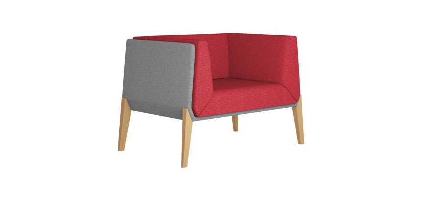 Fauteuil 1 place Gaia - tissu laine 70%, certifié non feu