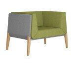 Armchair 1 seat Gaia - 70% wool fabric, certified non-fire