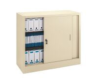 Armario de oficina metálico desmontable Gran volumen Alt. 105 x An. 120 cm Beige Puerta corredera 