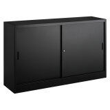 Low metal cabinet with sliding doors H 105 D 45 cm large volume