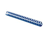 Baguette reliure 21 anneaux 28 mm bleue - Boîte de 50