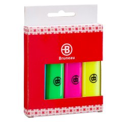Subrayadores Fluorescente Bruneau - Paquete de 4