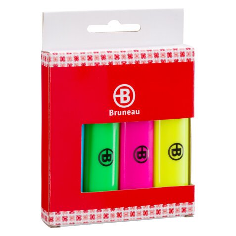 Highlighter Bruneau assorted colors - sleeve of 4