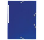 Chemise à élastique 3 rabats plastique Bruneau 24 x 32 cm dos 3 cm couleur