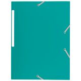 Chemise à élastique 3 rabats plastique Bruneau 24 x 32 cm dos 3 cm verte