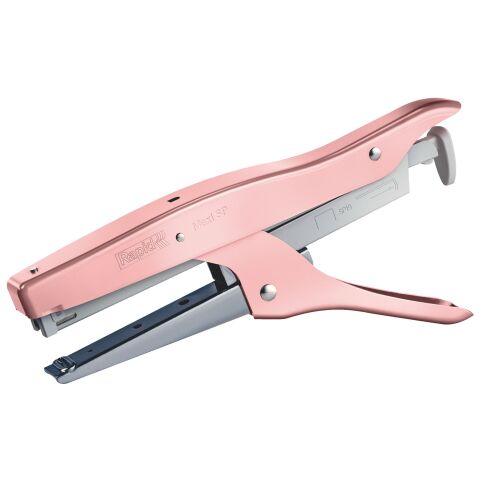 Grapadora de pinza Rapid Maxi SP 19 – Capacidad de 20 hojas rosa