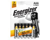 Energizer Power - Pack of 6 Alkaline AAA/LR03 Batteries - 1.5V