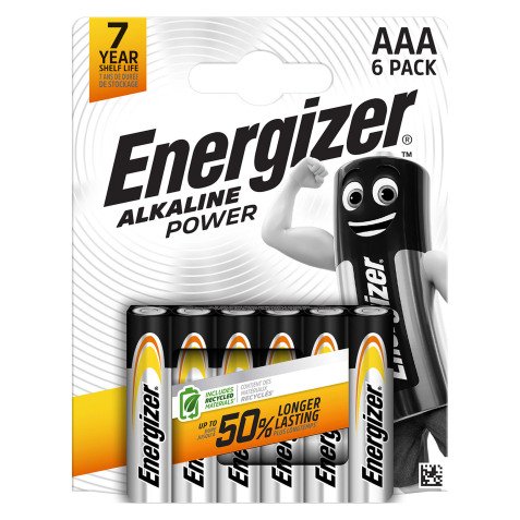 Blister von 6 Batterien LR03 Energizer Power 