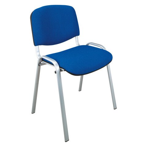 Silla de conferencia clásica Azul patas aluminio