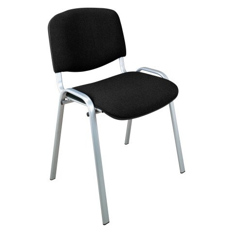 Silla de conferencia clásica Negra patas aluminio