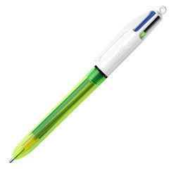 Bolígrafo 4 colores con fluorescente Bic