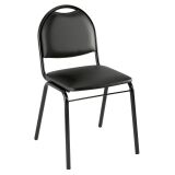 Silla Volga vinilo negro