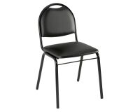 Silla Volga vinilo negro