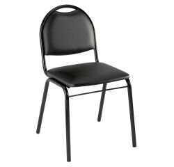 Silla Volga vinilo negro