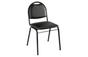 Silla Volga vinilo negro