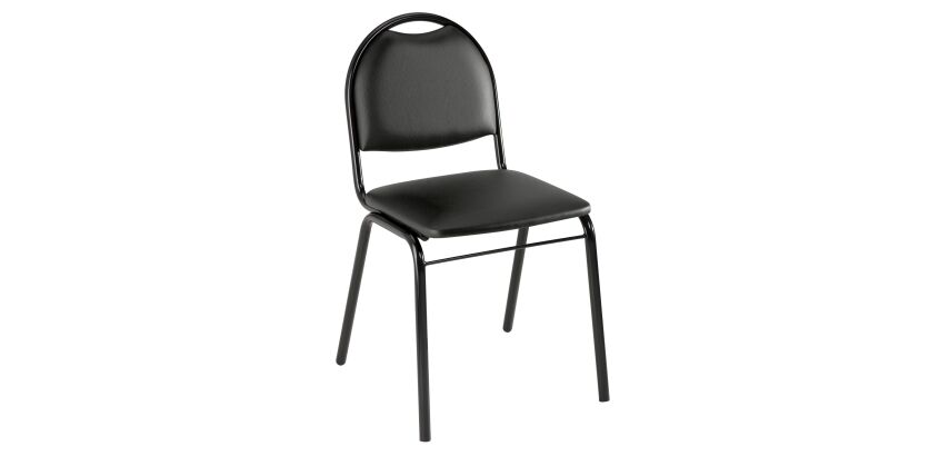 Chaise VOLGA - vinyle noir