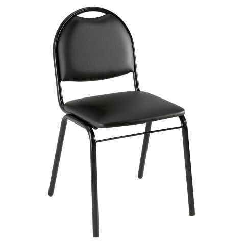 Silla Volga vinilo negro