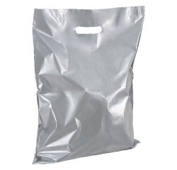 Bolsas de color para tiendas de plástico asas planas Alt 45 x An 37 cm- paquete de 100