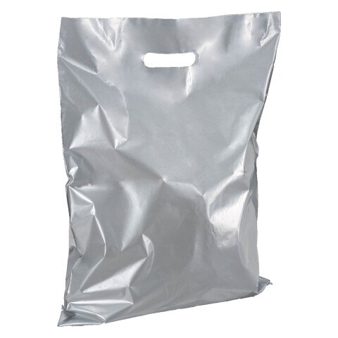 Bolsas plata para tiendas de plástico asas planas Alt 45 x An 37 cm- paquete de 100