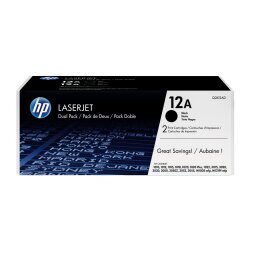 Pack of 2 toners HP 12A black