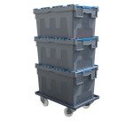 Plataforma con ruedas para cajas apilables