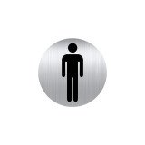 Plaque with pictogram Ø 8 cm 'toilet man' Durable 