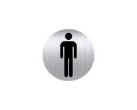 Plaque with pictogram Ø 8 cm 'toilet man' Durable 