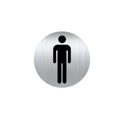 Plaque with pictogram Ø 8 cm 'toilet man' Durable 
