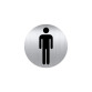 Plaat met pictogram Ø 8 cm "toilet man" Durable