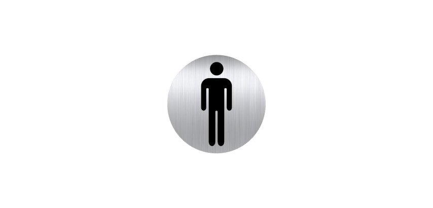 Piktogrammeinsatz Ø 8 cm "WC Mann"