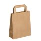 Bolsa kraft natural asas planas 22 x 18 x 8 cm - Caja de 50