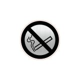 Plaque pictogramme Ø 8 cm « Interdiction de fumer » Durable