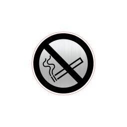 Plaat met pictogram Ø 8 cm "Verboden te roken" Durable