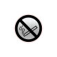 Plaque with pictogram Ø 8 cm 'Forbidden to smoke' Durable 