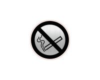 Plaque with pictogram Ø 8 cm 'Forbidden to smoke' Durable 