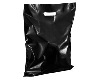 Bolsas de color para tiendas de plástico asas planas Alt 45 x An 37 cm- paquete de 100