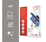 Paquete de 100 fundas de plastificación térmica Fellowes SuperQuick A4, 2 x 125 µ, brillante