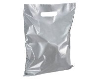 Winkeltas met vlakke handgrepen - H 32 x B 25 cm - zilver - pak van 100