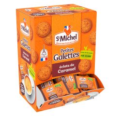 Mini waffles St Michel with caramel chips - box of 200 bags