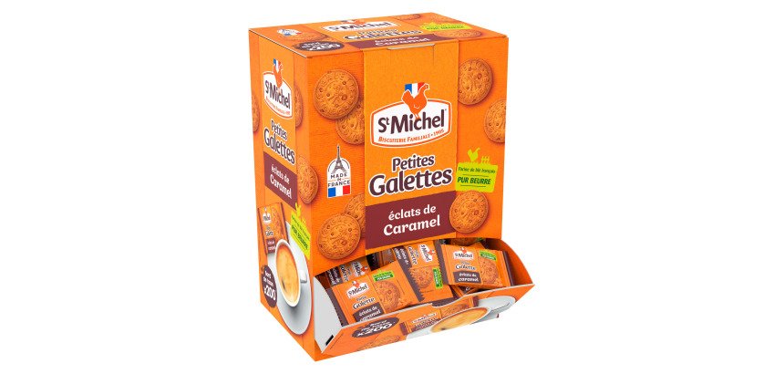 Mini galettes St Michel aux pépites de caramel - Boîte de 200